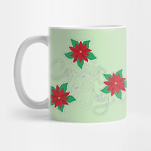 Comfort and Joy Poinsettia Mug